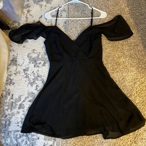 Lulus black dress- off the shoulder